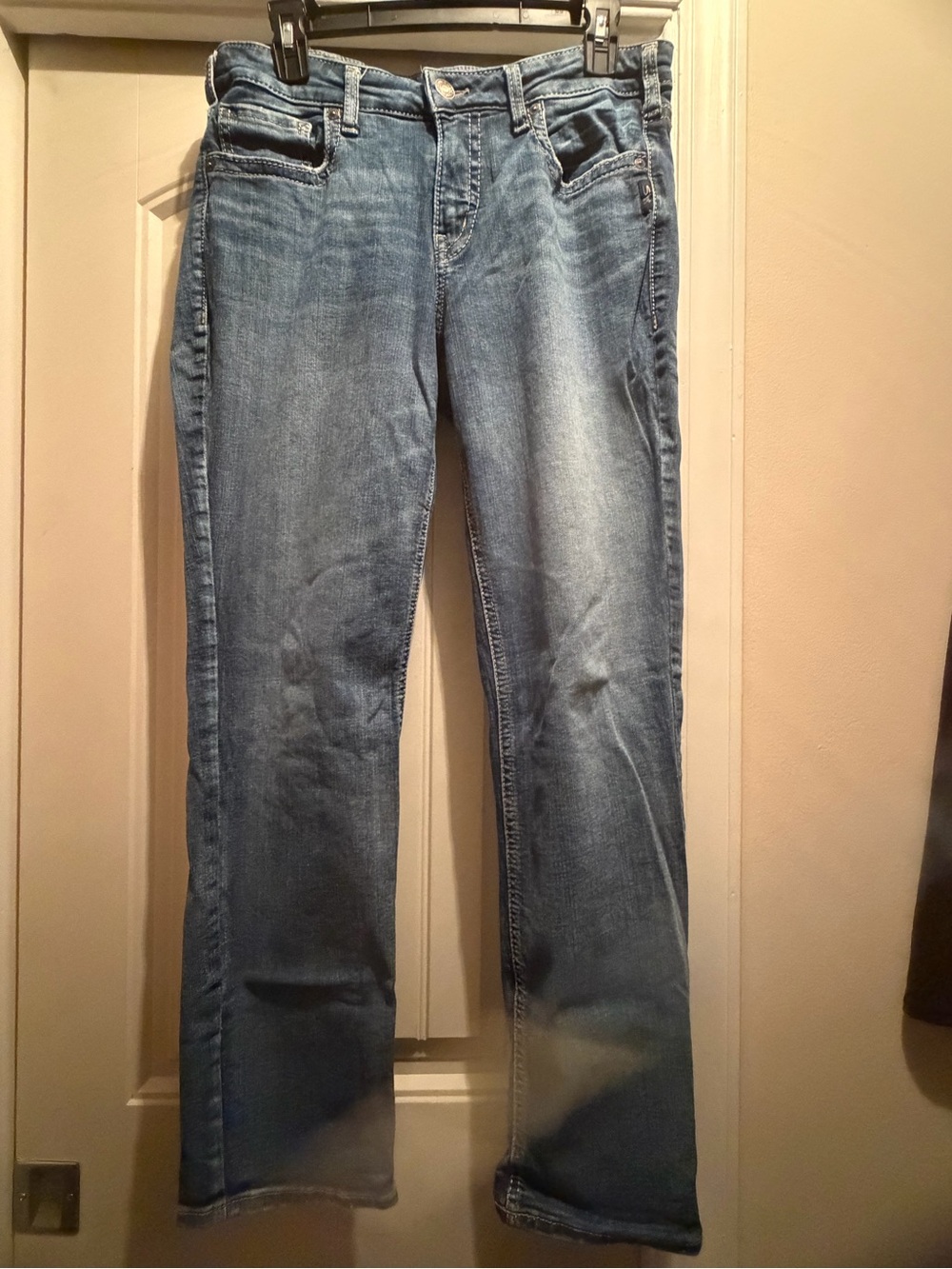 Silver Jeans Medium Blue Straight Leg Denim